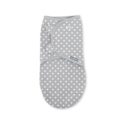 Image of SwaddleMe by Ingenuity Original Swaddle, 100% Cotton, Improves Sleep & Calms Startle Reflex, 0-3 Months, 1.0 TOG, 3-Pack, Baby Swaddle Blanket - Criss Cross