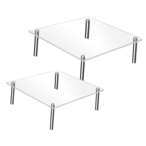 Garneck 2 Pcs Pastry Tower Cake Display Holder Cake Display Stand Acrylic Cake Dessert Stand Metal