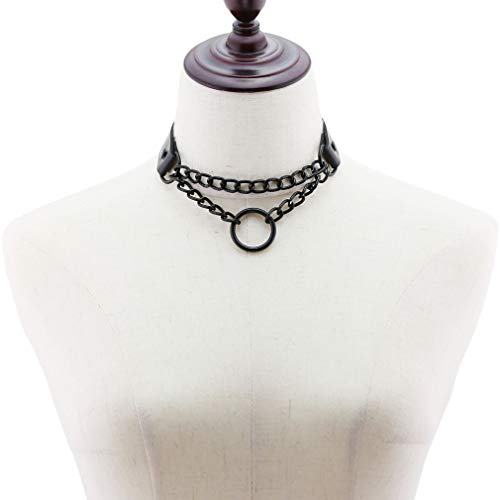 Adjustable Red Fashion Women Men Girls Boy Cool Punk Goth Leather Collar Choker Necklace #TOP4