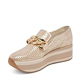 Dolce Vita Women's JHENEE PERF Sneaker, Light Gold, 9