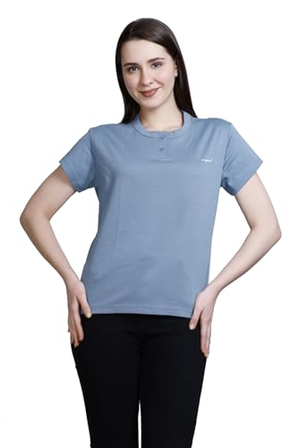 Image of CUPID Women Comfortable Cotton Round Neck Half Sleeve Casual T-Shirt, Sleep, Night, Yoga, Daily Gym n Lounge Wear Short Tee /Top for Girls