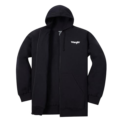 Wrangler Hoodies for Men Big and Tall - Thermal Lined Zip Up Sweatshirt