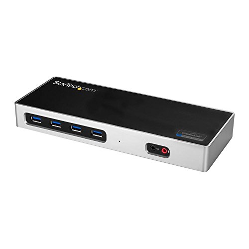StarTech.com USB-C & USB-A対応ドッキングステーション/ノートパソコン拡張ドック/4K60Hz対応HDMI & DisplayPortデュアルモニター/6x USB Type-A/ギガビット有線LAN/USB 3.1 Gen1/Windows & Mac対応 DK30A2DH