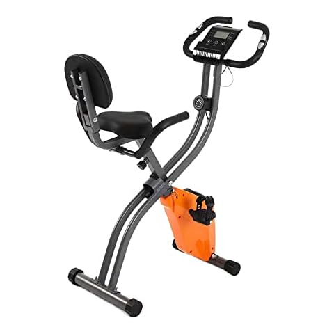 ERNP Foldable Exercise Bike - Folding Upright Stationary Bike, Indoor Cycling Bike, Magnetic Foldable Stationary Bike For Home, Indoor Upright Fitness Workout X-Bike, Magnetic Upright Bicycle Cover