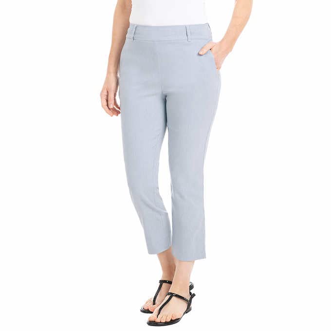 Hilary Radley Womens Capri,Light Heather Blue,Medium