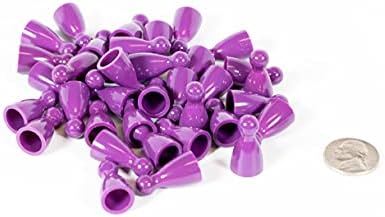 Plastic Pawns: Set of 36 Purple Color Board Game Playing Pieces image 4