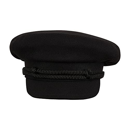 Sterkowski "Maciejówka Model 3" Fisherman Style Fiddler Cap | Wool Fiddler Cap For Men And Women | Drivers Cap Newsboy Hats For Women Captain Hat Wool Newsboy Hats For Men Mens Fancy Hats 59 Cm Black #TOP1