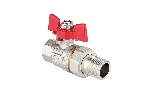 zencQ Válvula De Bola Con Conexión Roscada 3/4'' Mf Maneta De Palanca- Pn40 Bar Válvula De Bola De Latón Con Maneta De Mariposa Para Uso Comercial Con Rosca Hembra Y Rosca Machov (3/4 Pulgada)