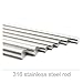 SBTRKT 316 Stainless Steel Solid Round Rod, Stainless Steel Straight Rod, Cutting, Linear Guide, Metal Material (Size : 50cm, Color : Diameter 8mm)