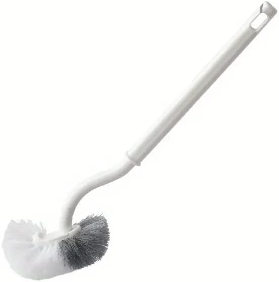 Paquete de 2 cepillos curvos para inodoro sin soporte para baño, cepillo de inodoro duradero debajo del borde, cepillos de limpieza domésticos