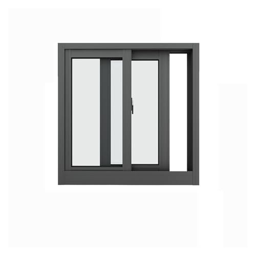 Ventanas corredizas empotradas, ventana de aluminio con luz natural for sótano, contraventanas de lamas abiertas de vidrio de 4 mm, ventana de cobertizo con cerradura, ventana abatible(60x80cm24X32in)