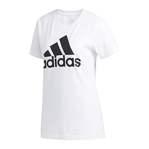 Adidas Dam Basic Badge of Sport Tee kortärmad Vit/svart S