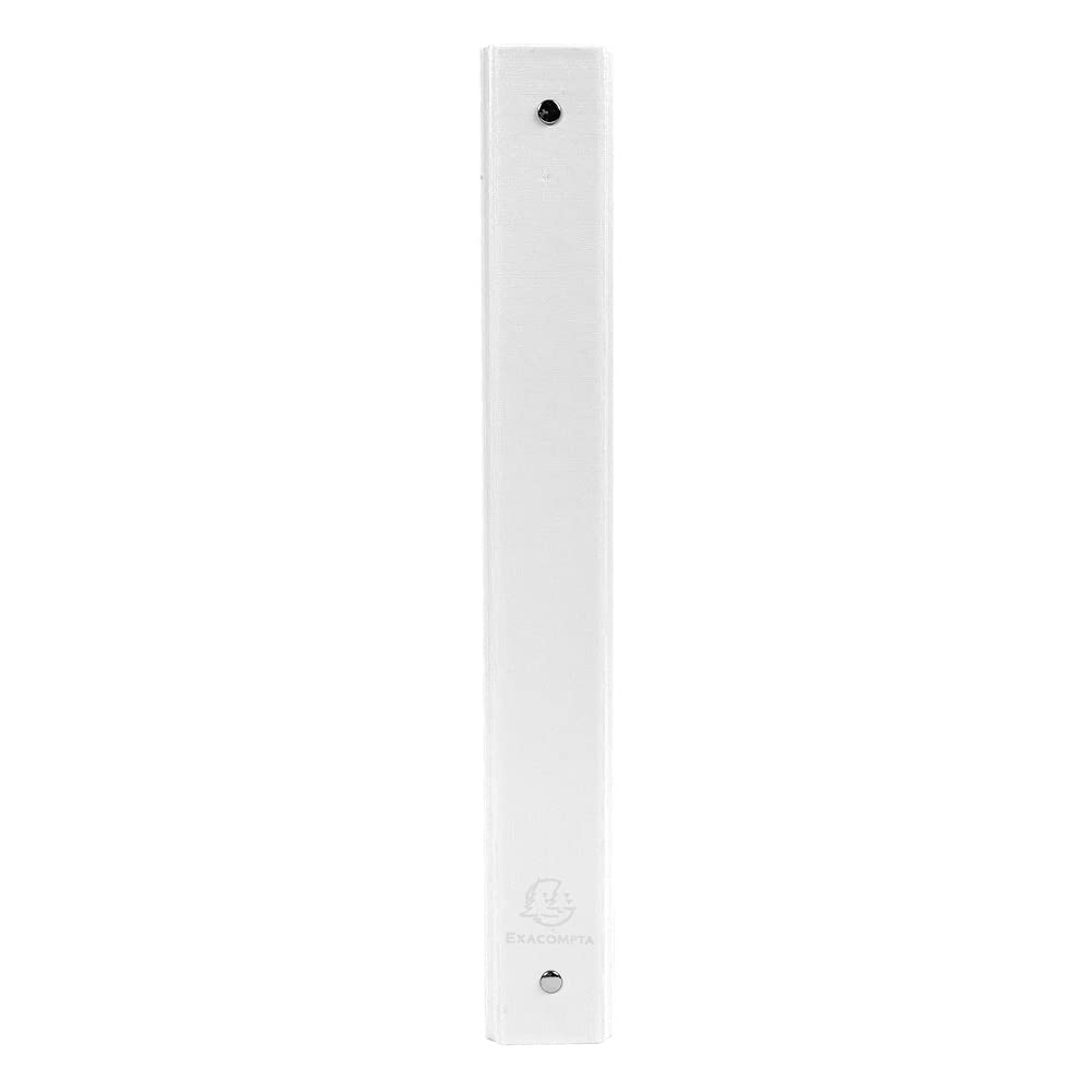 Exacompta - réf. 51378E - Carton de 20 classeurs rigides en PP - 4 anneaux ronds diamètre 30 mm - Dos 40 mm - Dimensions extérieures : 32 x 26 cm - Format à classer A4 - Coloris : blanc