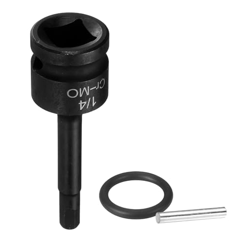 QUARKZMAN Enchufe Hexagonal De Impacto De 1/2' Para Brocas De 1/4 Pulgada SAE De Acero CR-MO Con 6 Puntos Y Pasador Para Adaptadores De Taladros Eléctricos
