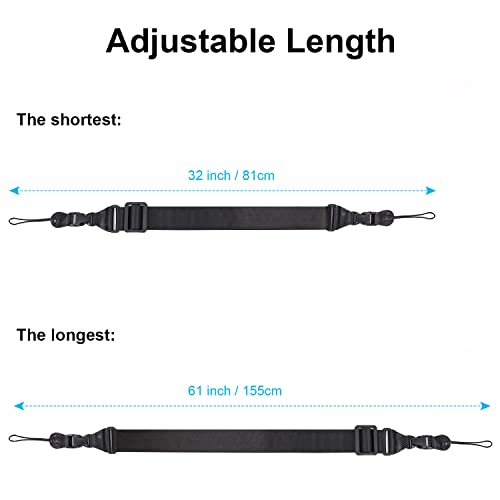 Groleoa Replacement Shoulder Strap: Universal Adjustable Shoulder Strap Belt For Laptop Ipad Case Notebook Messenger Camera Luggage Briefcase Duffel Bag, Comfortable Neck Strap Nylon 32"-61" #TOP4