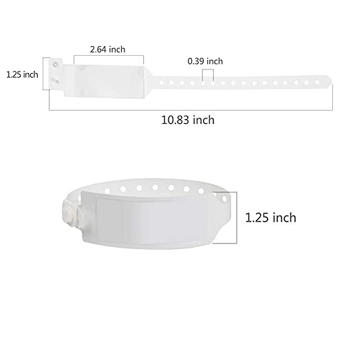 Wristall FIVEPEANS Hospital Identification Bands, Medical Adult-Sized Shield Wristband, Waterproof Patient Wristbands, Plastic Disposable Hospital Id Wristband thumb #1
