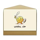 Dice Hero Birthday Card, D&D Dungeons and Dragons Card, Gamer Birthday Card, Level Up Greeting Card