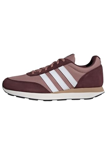 adidas Men's Run 60s 3.0 Leather Shoes, Warm Clay/Cloud White/Aurora Ruby, 6.5 UK