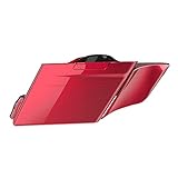 Moto Onfire Extended Side Covers, Velocity Red Sunglo, 4.5 inch, Stretched Saddlebags and Fender...