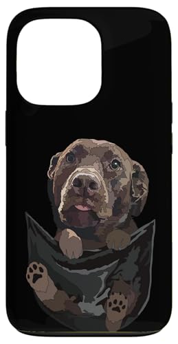 Funny Dog In Pocket �`���R���[�g ������ ���D�� �u���E�� ���u���h�[�� �X�}�z�P�[�X iPhone 13 Pro �p
