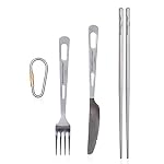 Boundless Voyage – Boundless Voyage Outdoor Ultraleicht Titan Messer Spork Esss