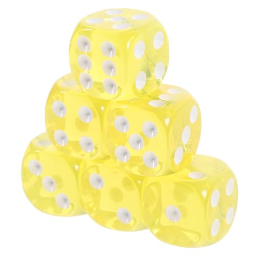 Yardwe 10 peças dados transparentes de acrílico dados de brinquedo para festa acessórios de festa de mesa para vários
