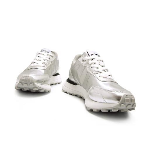 Mtng Para Mujer. 60779 Zapatillas Zinc Plateado (36), Plata, Plano, Cordones, Casual - 4