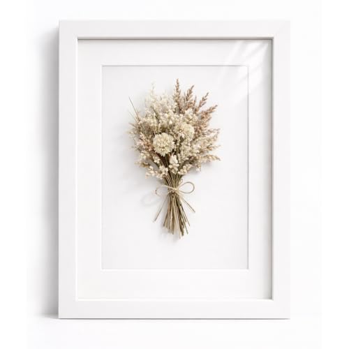 Enmarkalia - Marco de foto con Profundidad Tipo Vitrina 3D color Blanco - 40x50 cm con Paspartú Incluido – Marco Efecto Caja para Fotos, Recuerdos y Objetos. (Blanco X1 Ud., 40 x 50 cm)