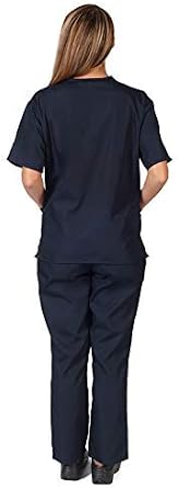Natural Uniforms Women's Scrub Set Medical Scrub Tops and Pants - Pack of 6 Set