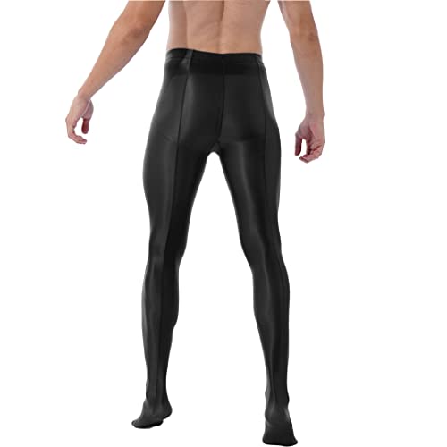 Zadaos Herren-Gymnastik-Sporthose, Strumpfhose, Ballett, Tanz, Yoga, Leggings, Schwarz , 31-35