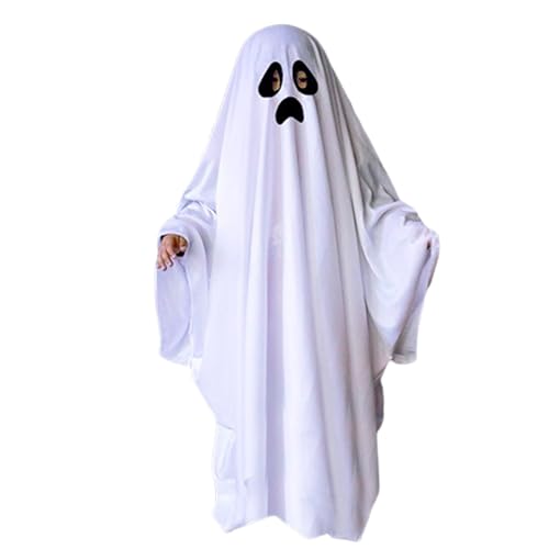 [ZTFT] ハロウィン コスプレ お化け マント子ども用 ハロウィン おばけ コスプレ おばけ 親子 衣装 演出服（M）のサムネイル