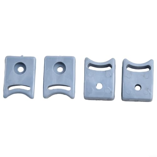 Lot de 4 butées et pare-chocs en caoutchouc pour porte de douche - Blocs tampons pour boîtiers coulissants en verre, poulie en plastique - Carré de...