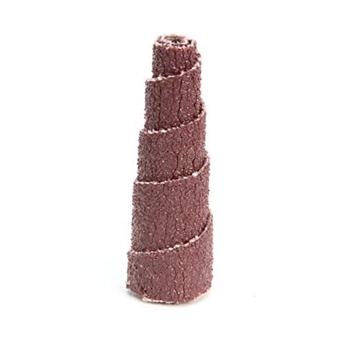 3M Full Tapered Cartridge Roll 341D - 60 Grit, X-Weight Backing - Metal Sanding And Finishing - For Die Grinders - 3/8" X 1.5" X 1/8" #TOP11