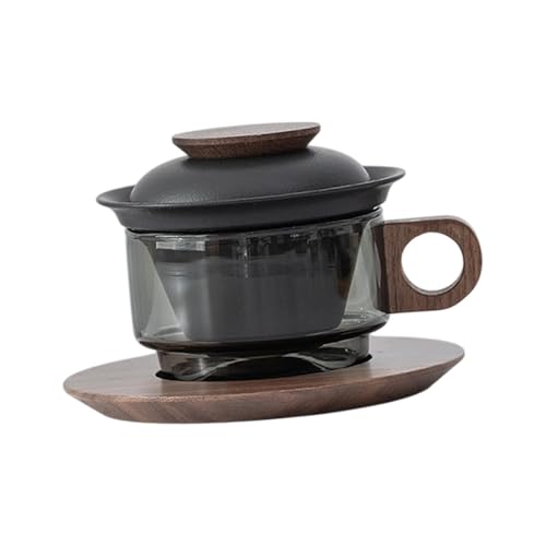 Cadeau ami idéal avec cette tasse thé latte et sa soucoupe bois design