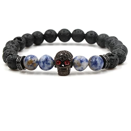 Bracelet en pierre naturelle turquoise a offrir en cadeau ideal pour hommes et femmes 19CM