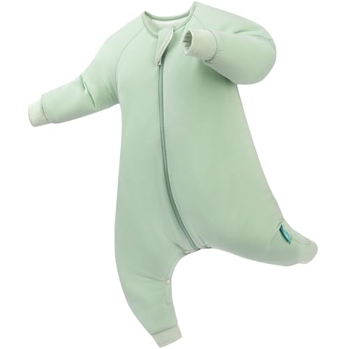 Image of PurComfy Supersoft Active Toddler Sleepsuit 1.0 TOG Long Sleeve Wearable Blanket with Legs All-Season Cozy Sleeper