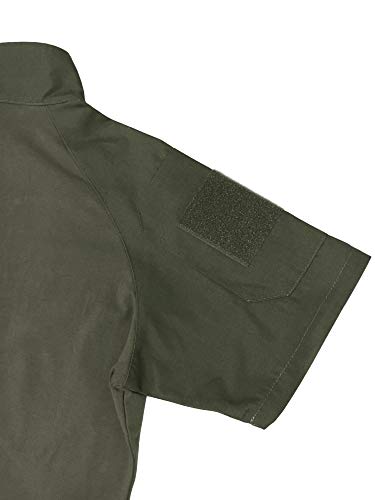 KEFITEVD Hommes été Safari Tees Sportswear en Plein Air Escalade Chemises Paintball Chasse Tops Woodland Armée Vert - Image 7