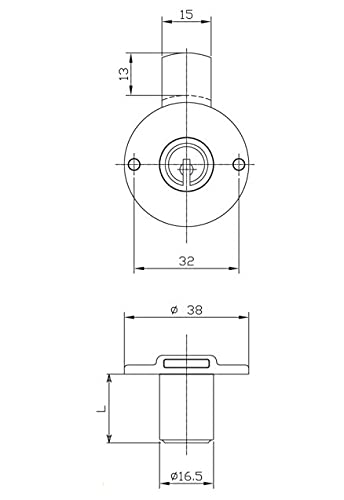 Serratura per cassetto cilindro Ø 16,5 da