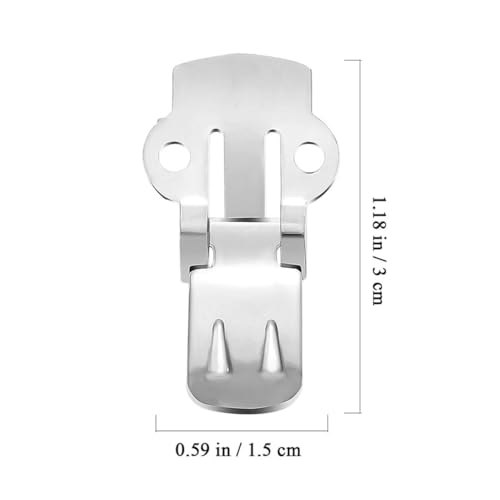 FRCOLOR 50Pcs Decorative Shoe Clips Stainless Steel Embellishments for DIY Craft Projects Portable and Durable Flat Buckle Accessories for Shoes Elegant Rhinestones Silver Finish2