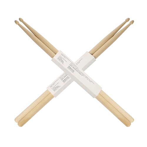 Image of Juarez JRDS200 Wooden Drum Sticks - 7A Size, Lightweight Maple Wood with Wooden Tips, Balanced Grip for Drummers (Pair)