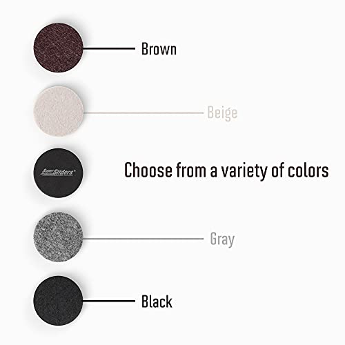 Super Sliders 3 1/2" Round Reusable Furniture Sliders For Hard Surfaces - Effortless Moving And Surface Protections, Brown (8 Pack) #TOP6