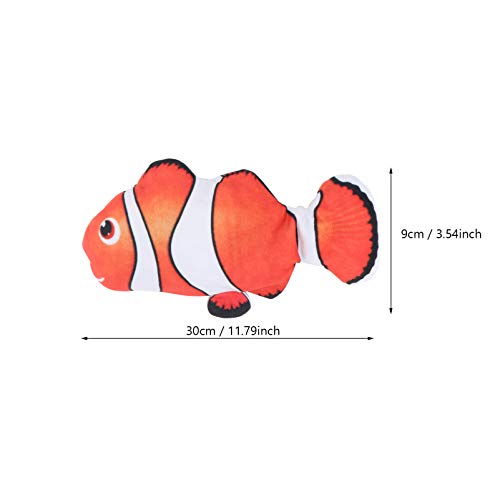 VILLCASE 2Pcs Peixe Gato Em Movimento Elétrico Brinquedo Peixe de Pelúcia Interativo Realista Balanç