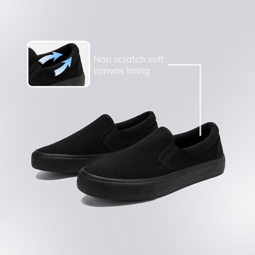 Low-Top Slip Ons Women's Fashion Sneakers Casual Canvas Sneakers for Women Comfortable Flats Breathable Padded Insole Slip on Sneakers Women Low Slip on Shoes4