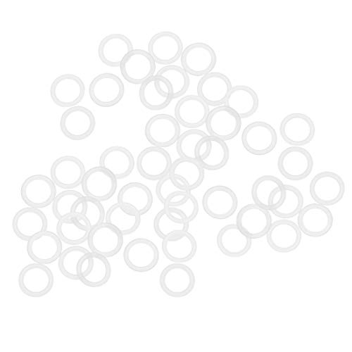 uxcell Silicone O-Rings, 10mm OD 7mm ID 1.5mm Width VMQ Seal Gasket for Compressor Valves Pipe Repair, White, Pack of 50