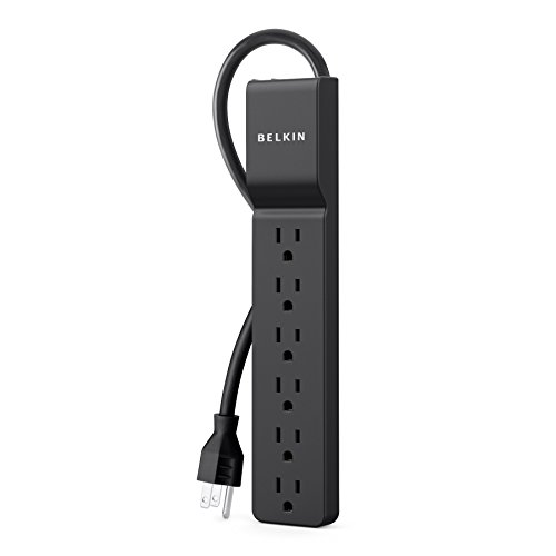 Belkin 6-Outlet Home And Office Surge Protector With Essential Power Filtration And 4Ft Cord, 700 Joules, Black #TOP1