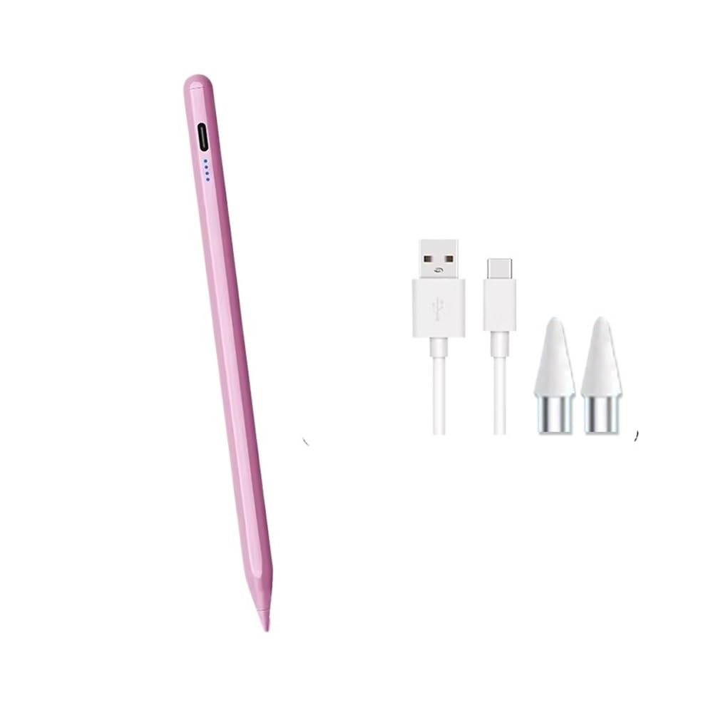 Rechargeable Tablet Stylus Pen, High‑Sensitivity Capacitive Touch Pen for Apple iPad Drawing Note‑Taking(Pink)