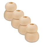 Cabilock 100 Stück Holzperlen Naturholz mit Glatter Oberfläche für Selbstgemacht Bastelarbeiten Schmuckzubehör und Bekleidungsherstellung