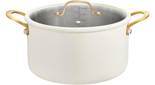 BEZIA 8 Quart Stainless Steel Stock Pot, Casserole with Lid, Large Cooking Pot, Soup Pot wiht Sturdy...