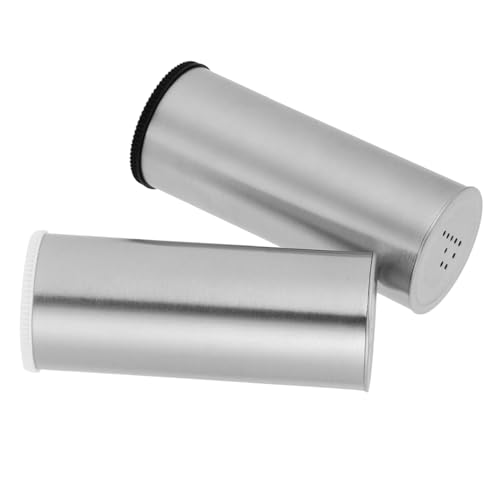 KICHOUSE Sturdy Salt Pepper Pepper Flake Dispenser Stainless Steel White Home Kitchen Spice Dispenser Set Random Color