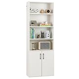 Grande capacité de stockage : explorez des solutions de rangement polyvalentes avec cette bibliothèque contemporaine de 178 cm. Conçue avec 4 étagères ouvertes et une armoire spacieuse à 2 portes, cette unité à 6 niveaux offre beaucoup d'espace pour exposer vos livres, cadres photo, plantes et articles décoratifs tout en gardant votre espace de vie élégant et élégant. Parfait pour toute maison ou bureau moderne.